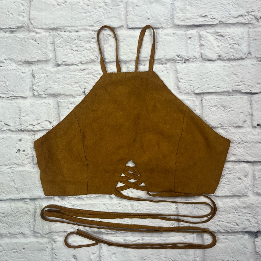 Brown Suede Tank Top